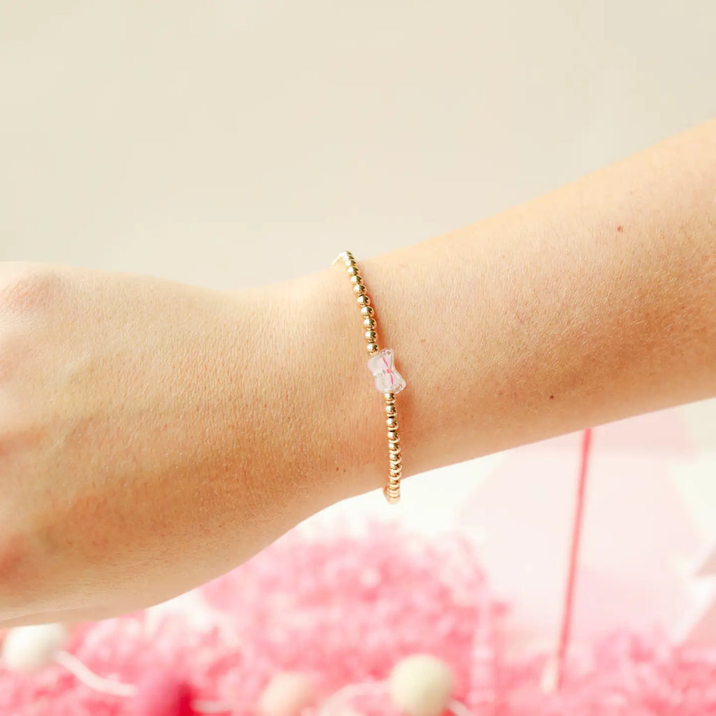 Beaded Blondes Silver Bow Bracelet main image 0