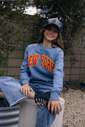 New York Puff Print Crewneck by Vintage Havana