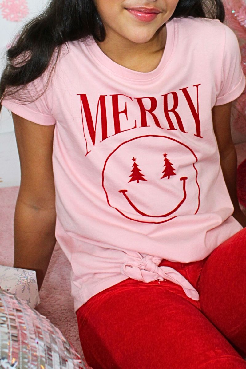 Merry Smiley Face Tee