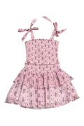 Juniors Emerson Dress in Violet Stripe Floral by Katie J NYC