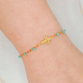 Dainty Dots Cross Chain Bracelet