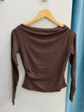 Boat Neck Pintuck Detailing Top