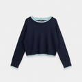 Katie J Girls Nova Sweater in Evening Blue/Baby Blue