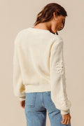 Aubrey Flower Embroidered Sweater