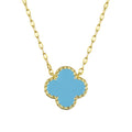 Turquoise Four Leaf Clover Necklace by Lily Nily