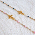 Dainty Dots Cross Chain Bracelet