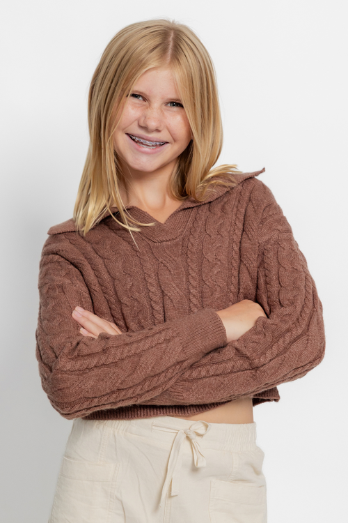 Johnny Collar Cropped Polo by TENLY