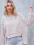 Dakota Textured Stripe Pullover Top