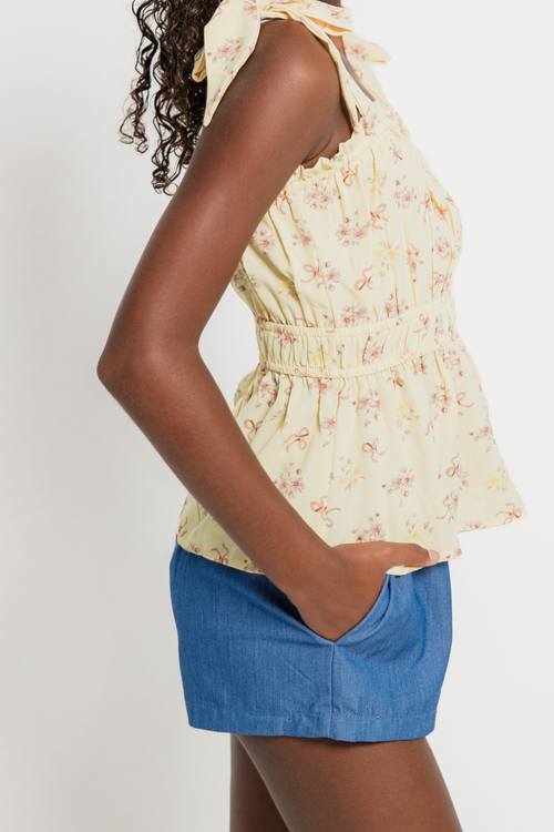 Remi Soft Denim Shorts by PLEAT