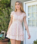 Tween Delilah Dress in Shabby Floral Stripe by Katie J NYC