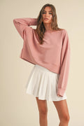 Super Soft Air Scuba Oversized Crop Sweatshirt