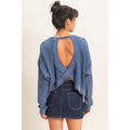 Mineral Wash Waffle Open Back Top