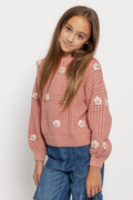 Daisy Embroidered Sweater by Avery & Alexander