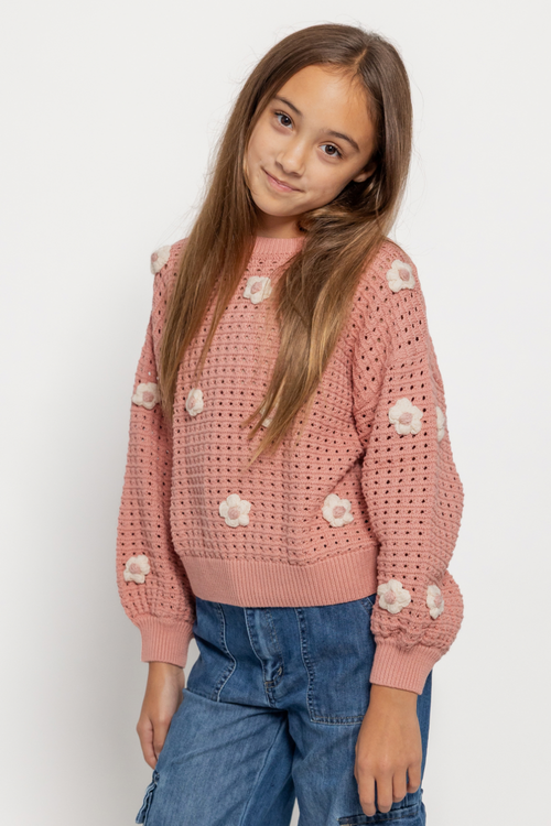 Daisy Embroidered Sweater by Avery & Alexander