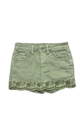 Floral Embroidery Eyelet Hem Skort by Tractr