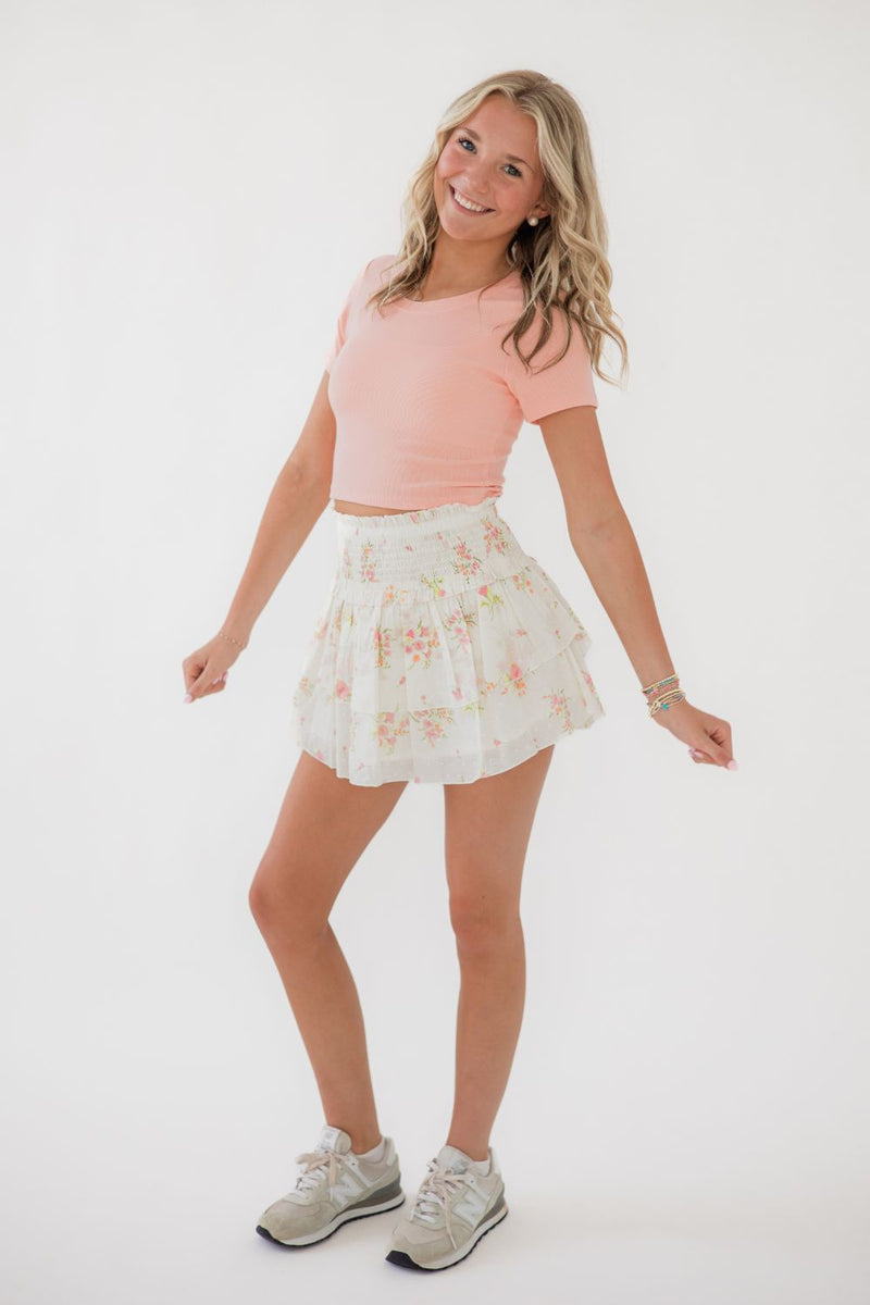 Katie J NYC Juniors Bianca Skirt in Vintage Wildflower