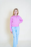 Smile Rose Quarter Zip Sweatshirt