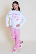 Girls Heart Ruffle Sleep Pants