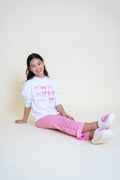 Girls Heart Ruffle Sleep Pants