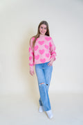 Jett Fuzzy Heart Sweater