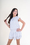 The Emma Top With Ties in Floral by PLEAT