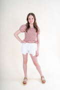 Tween Weekender Shorts in White by Tractr Girls