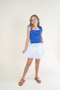 Juniors Sunny Tie Top in Foral Cascade by Katie J NYC