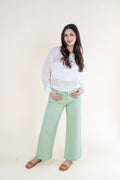 Alice High Rise Denim in Frost Green by Tractr