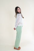 Alice High Rise Denim in Frost Green by Tractr