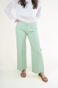 Alice High Rise Denim in Frost Green by Tractr