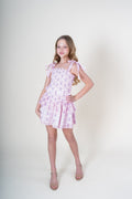 Tween Emerson Dress in Violet Stripe Floral by Katie J NYC