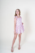 Tween Emerson Dress in Violet Stripe Floral by Katie J NYC