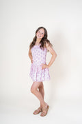 Juniors Emerson Dress in Violet Stripe Floral by Katie J NYC