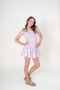 Juniors Emerson Dress in Violet Stripe Floral by Katie J NYC