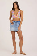 Ocean Drive Denim Skort in Medium Blue