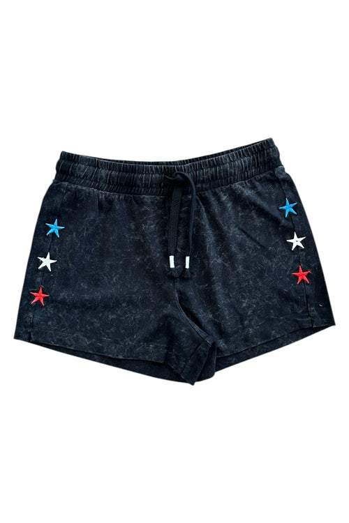 Shorts With Embroidered Stars By Paper Flower