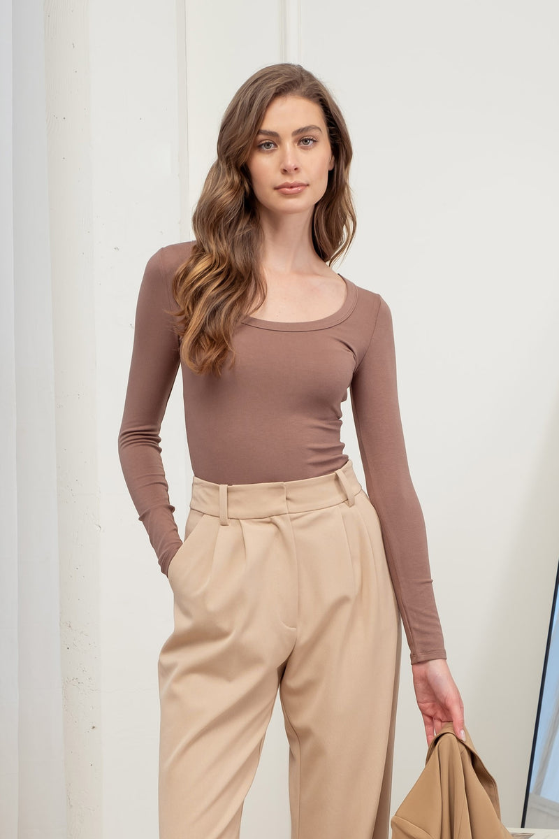 Marion Scoop Neck Solid Top