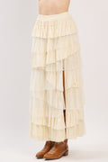 Libby Lace Tiered Maxi Skirt