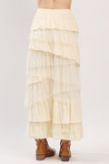 Libby Lace Tiered Maxi Skirt
