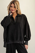 Snow Washed Long Sleeve Pullover