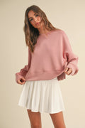 Super Soft Air Scuba Oversized Crop Sweatshirt