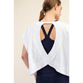 Oversized Cotton Slub Open Back Top
