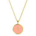 Enamel Pendant Cross Necklace