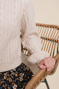 Cable Knit Bow Sweater