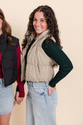 Nina Crop Puffer Vest