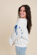 Laney Oversized Tie-Detail Sweatshirt