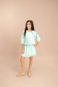 The Rory Dress in Blue Waves by Pleat