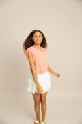 The Maggie Top in Coral Gauze by Pleat