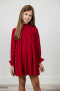 The Lottie Dress in Red Crinkle by Pleat