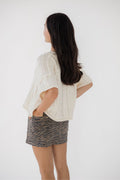 Short Sleeve Knit Sweater Top